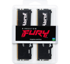 Slika izdelka: DDR5 64GB 6000MHz CL38 KIT (2x32GB) Kingston RGB Fury Beast 1,35V črna (KF560C36BBEAK2-64)