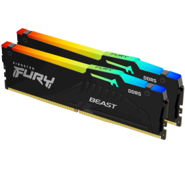 Slika izdelka: DDR5 64GB 6400MHz CL32 KIT (2x32GB) Kingston RGB Fury Beast 1,4V črna (KF564C32BBEAK2-64)