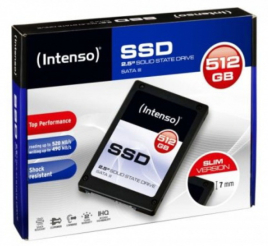 Slika izdelka: Disk SSD 6,4cm (2,5") 512GB SATA3 Intenso III TOP 520/320MB/s 7mm