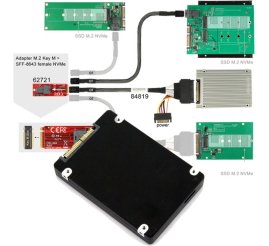 Slika izdelka: Disk SSD 6,4cm (2,5")   800GB PCIe Gen3 U.2 PM1725  3000/2000MB/s (MZWLK800HCHP) + PCIe xM.2 adapter