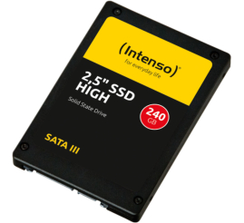 Slika izdelka: Disk SSD 6,4cm (2,5") SATA3 240GB Intenso High Performance 2,5" 520/500MB/ (3813440)