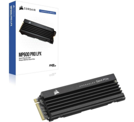 Slika izdelka: Disk SSD M.2 NVMe PCIe 4.0 1TB Corsair MP600 PRO s hladilnikom 2280 7100/5800MB/s PS5 kompatibilen Enkripcija 256-bit AES (CSSD-F1000GBMP600PLP)