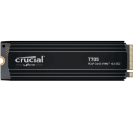 Slika izdelka: Disk SSD M.2 NVMe PCIe 5.0 1TB Crucial T705 2280 13600/10200MB/s s hladilnikom (CT1000T705SSD5)