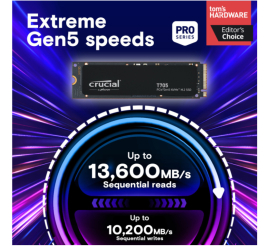 Slika izdelka: Disk SSD M.2 NVMe PCIe 5.0 1TB Crucial T705 2280 13600/10200MB/s (CT1000T705SSD3)