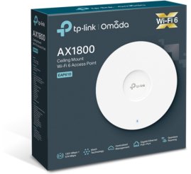 Slika izdelka: Dostopna točka TP-Link WiFi6 802.11ax AX1800 1201Mbit/s MU-MIMO OFDMA dualband 1x notranja antena (EAP610 V2)