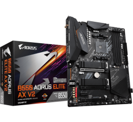 Slika izdelka: GIGABYTE B550 AORUS ELITE AX V2, DDR4, SATA3, USB3.2Gen2, DP, 2.5GbE, WIFI, AM4 ATX