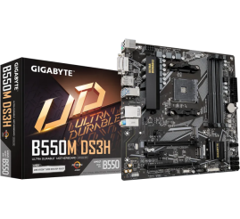 Slika izdelka: GIGABYTE B550M DS3H, DDR4, SATA3, USB3.2Gen1, HDMI, AM4 mATX