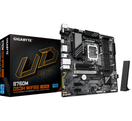 Slika izdelka: GIGABYTE B760M DS3H WF6E GEN5, DDR5, SATA3, USB3.2Gen2, DP, WiFi, LGA1700 mATX
