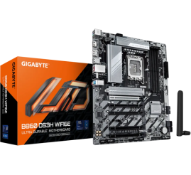 Slika izdelka: GIGABYTE B860 DS3H WIFI6E, DDR5, SATA3, USB3.2Gen2x2, DP, WiFi 6E, LGA1851 ATX