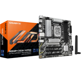 Slika izdelka: GIGABYTE B860M DS3H WIFI6E, DDR5, SATA3, USB3.2Gen2, DP, WiFi 6E, LGA1851 mATX
