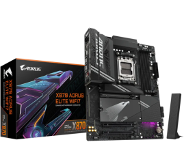 Slika izdelka: GIGABYTE X870 AORUS ELITE WIFI7, DDR5, SATA3, USB4, DP, 2.5GbE, WiFi 7, AM5 ATX
