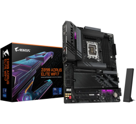 Slika izdelka: GIGABYTE Z890 AORUS ELITE WIFI7, DDR5, SATA3, USB4, DP, 2.5GbE, WIFI 7, LGA1851 ATX