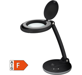Slika izdelka: GOOBAY povečevalna 1,75x 6W 80-450lm LED črna delovna namizna svetilka