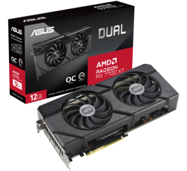 Slika izdelka: Grafična kartica AMD RX 7700XT Asus DUAL OC - 12GB GDDR6  | 3xDisplayport 2.1 1xHDMI 2.1a (90YV0JZ0-M0NA00)