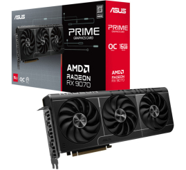 Slika izdelka: Grafična kartica AMD RX 9070 Asus Prime OC - 16GB GDDR6  | 1xHDMI 2.1b 3xDisplayport 2.1a (90YV0LI1-M0NA00)