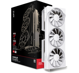 Slika izdelka: Grafična kartica AMD RX9070 XT XFX Swift bela - 16GB GDDR6  | 1xHDMI 2.1 3xDisplayport 2.1 (RX-97TSWF3W9)