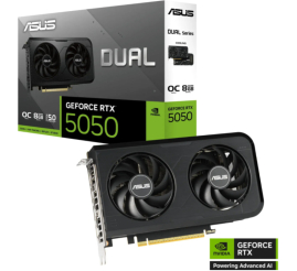 Slika izdelka: Grafična kartica ASUS Dual GeForce RTX 5050 OC, 8GB GDDR6, PCI-E 5.0 DUAL-RTX5050-O8G