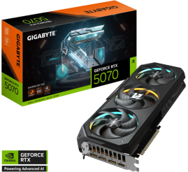 Slika izdelka: Grafična kartica GIGABYTE GeForce RTX 5070 GAMING OC 12G, 12GB GDDR7, PCI-E 5.0