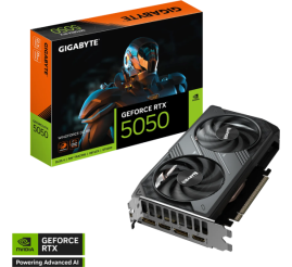 Slika izdelka: Grafična kartica GIGABYTE GeForce RTX 5050 Windforce OC 8G, 8GB GDDR6, PCI-E 5.0