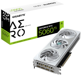Slika izdelka: Grafična kartica nVidia RTX5060Ti GigaByte AERO OC bela - 8GB GDDR7 (GV-N506TAERO OC-8GD)