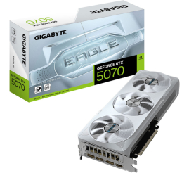Slika izdelka: Grafična kartica nVidia RTX5070 GigaByte Eagle OC Ice SFF Bela - 12GB GDDR7 (GV-N5070EAGLEOC ICE-12GD)