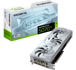 Slika izdelka: Grafična kartica nVidia RTX5070Ti GigaByte Eagle OC Ice Bela - 16GB GDDR7 (GV-N507TEAGLEOC ICE-16GD)