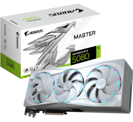 Slika izdelka: Grafična kartica nVidia RTX5080 GigaByte Master ICE bela - 16GB GDDR7 (GV-N5080AORUSM ICE-16GD)