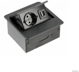 Slika izdelka: GTV vgradna vtičnica AVARO 1x230V + 2xUSB-A