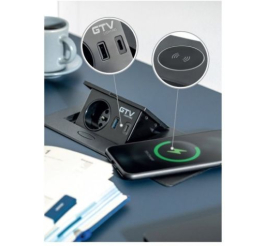 Slika izdelka: GTV Vgradna vtičnica AVARO PLUS, črna