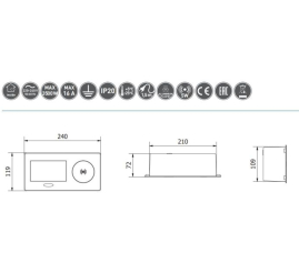 Slika izdelka: GTV Vgradna vtičnica AVARO PLUS, srebrna