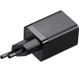 Slika izdelka: Hišni polnilec 100-240V => 1x USB-A (ž) 1x USB-C 30W za mobilni telefon ali tablični računalnik Baseus Super Si Pro PD3 + QC3 - črn (CCSUPP-E01)
