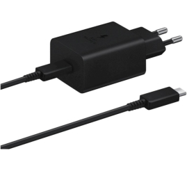 Slika izdelka: Hišni polnilec 100-240V => 1x USB-C Samsung 45W EP-T4510 za mobilni telefon ali tablični računalnik + kabel  (EP-T4510XBEGEU)