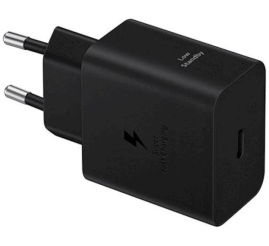 Slika izdelka: Hišni polnilec 100-240V => 1x USB-C Samsung 45W EP-T4511 za mobilni telefon ali tablični računalnik + kabel  (EP-T4511XBEGEU)