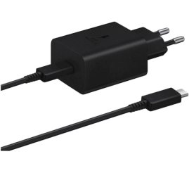 Slika izdelka: Hišni polnilec 100-240V => 1x USB-C Samsung 45W EP-T4511 za mobilni telefon ali tablični računalnik + kabel  (EP-T4511XBEGEU)