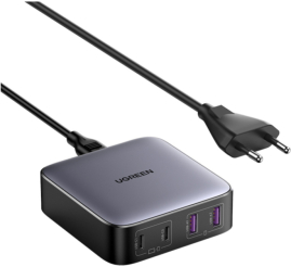 Slika izdelka: Hišni polnilec 100-240V => 2x USB-A 2x USB-C 65W za mobilni telefon ali tablični računalnik GaN PD3 + QC4 Ugreen Nexode (90747)