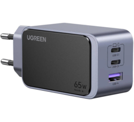 Slika izdelka: Hišni polnilec 100-240V => 2xUSB-C 1xUSB-A Ugreen Nexode S 65W (35042)
