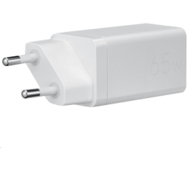 Slika izdelka: Hišni polnilec 100-240V => Asus 65W 2xUSB-C za mobilne telefone s priloženim kablom USB-C bel(AC65-05)