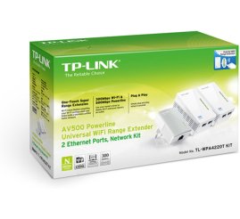 Slika izdelka: HPAV Powerline 2xLAN+1xLAN RJ45 220V TP-Link 300Mbit/s (2+1) WLAN (TL-WPA4220T KIT)