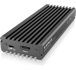 Slika izdelka: IcyBox IB-1817MC-C31 USB-C  in USB-A 3.1 ohišje za M.2 NVMe in SATA SSD z zaščito pred pisanjem