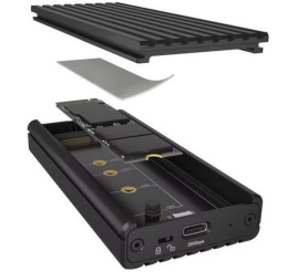 Slika izdelka: IcyBox IB-1917M-C32a ohišje za 1x M.2 NVMe SSD z USB-C 3.2 Gen 2x2 do 20 Gbit/s