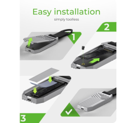Slika izdelka: IcyBox IB-1919M-C42 USB4 Gen 3x2 ohišje za M.2 NVMe SSD