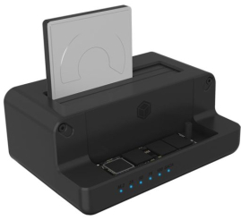 Slika izdelka: IcyBox  IB-2914MSCL-C31 priklopna postaja in kloniranje za M.2 NVMe SSD & 2,5/3,5 SATA SSD/HDD