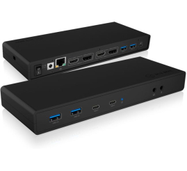 Slika izdelka: IcyBox IB-DK2245AC Docking USB-C priklopna postaja z dvojnim video priključkom