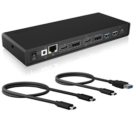 Slika izdelka: IcyBox IB-DK2245AC Docking USB-C priklopna postaja z dvojnim video priključkom