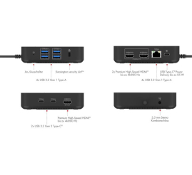 Slika izdelka: IcyBox IB-DK4090-C USB Type-C 12v1 priklopna postaja za prenosnike z 85W PD