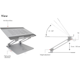 Slika izdelka: IcyBox IB-NH300 nosilec za prenosnike do 17"