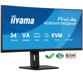 Slika izdelka: IIYAMA ProLite XCB3497WQSNP-B1 86,7cm (34") UWQHD VA 120Hz HDMI/DP/USB-C zvočniki monitor