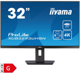 Slika izdelka: IIYAMA ProLite XUB3293UHSN-B5 80cm (31,5") UHD 4K IPS HDMI/DP/USB-C dock KVM zvočniki monitor