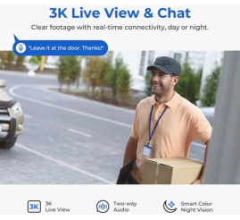 Slika izdelka: IMILAB EC6 3K Wi-Fi zunanja varnostna kamera