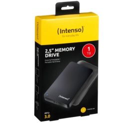 Slika izdelka: Intenso zunanji disk 1TB 2,5 Memory Drive USB 3.0 Črn + etui